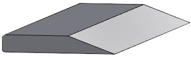 Right-angled contour / offset knife edge Right-angled contour / offset knife edge