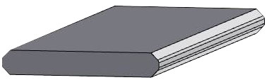 Chamfer(s) of any size on both sides Chamfer(s) of any size on both sides