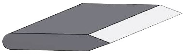 Rounded / Knife edge Rounded / Knife edge